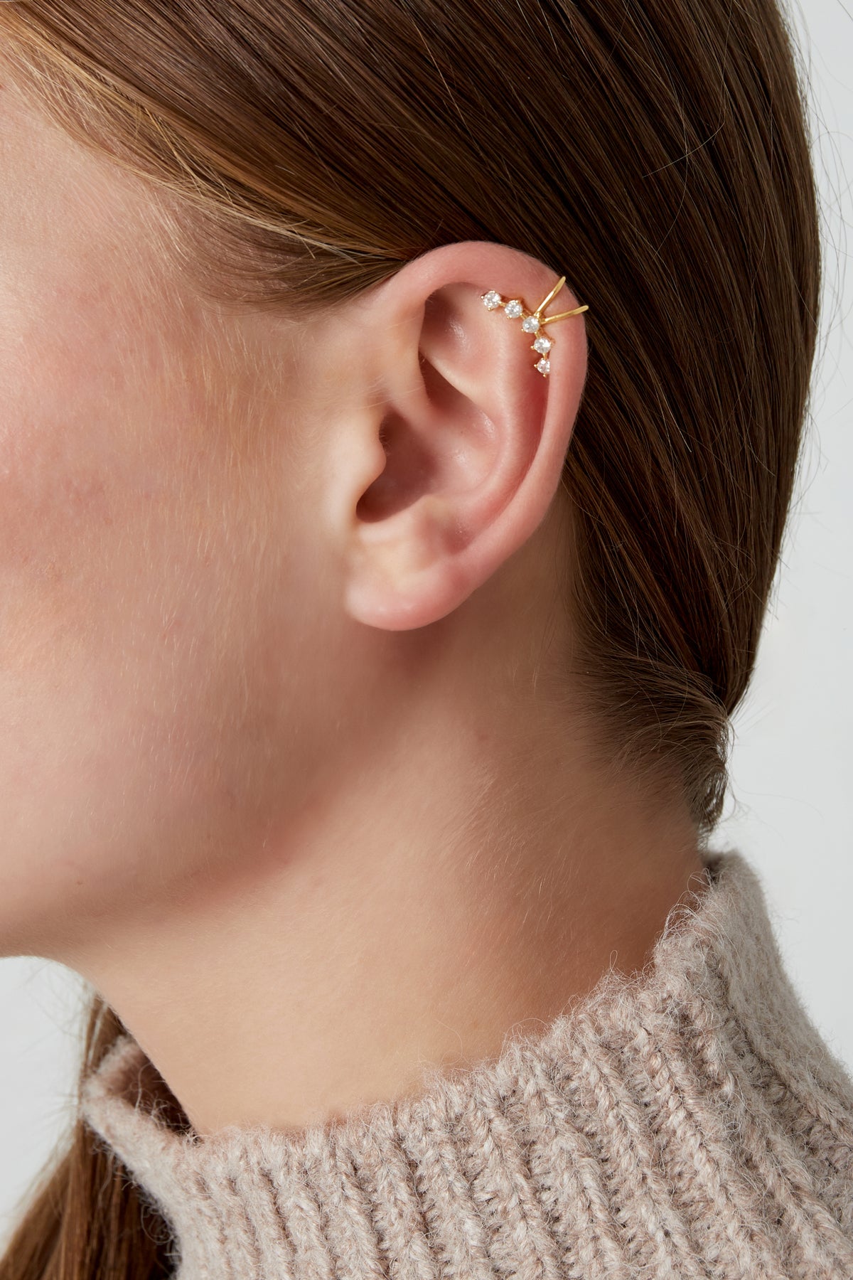 Earcuff Elegant Chic - Silver Color color