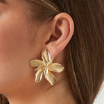 earrings flower statement piece
