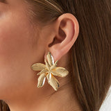 earrings flower statement piece