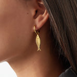 fish charm earrings