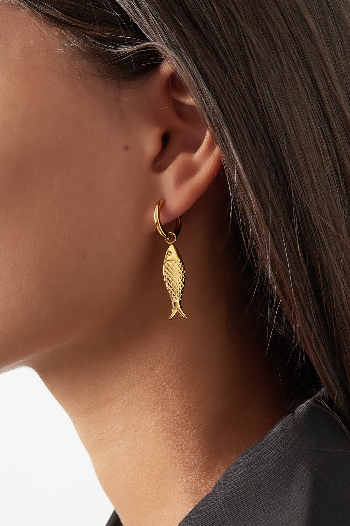 fish charm earrings