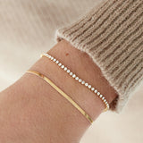 double bracelet with diamonds