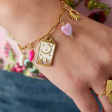 charm bracelet tiny moon