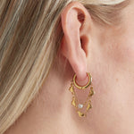 earrings chain of hearts