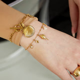 bracelet with shell charm