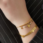 gleaming heart bracelet