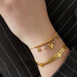 gleaming heart bracelet