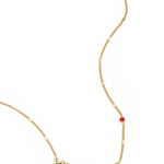 Necklace with hearts stones and pattern