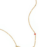 Necklace with hearts stones and pattern