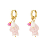 Fish and 2 pearls Earrings