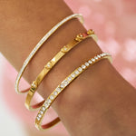 Bangle with heart details