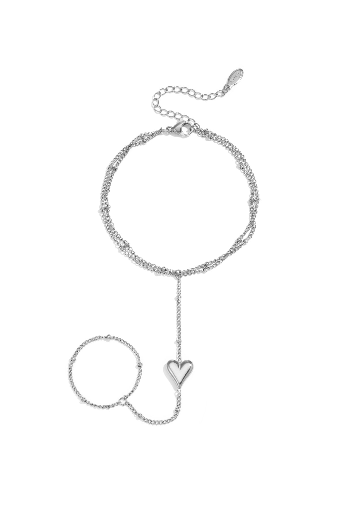 14K Gold Plated Stainless Steel Hand Chain Heart Simple Daily Simple Series Women's jewelry