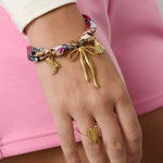 Stainless Steel Charm Bracelets Bow Knot Casual Daily Simple Series Women's jewelry