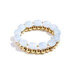 Bracelet set with asymmetrical beads