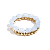 Bracelet set with asymmetrical beads