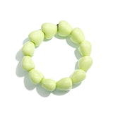 Bracelet with chunky heart beads