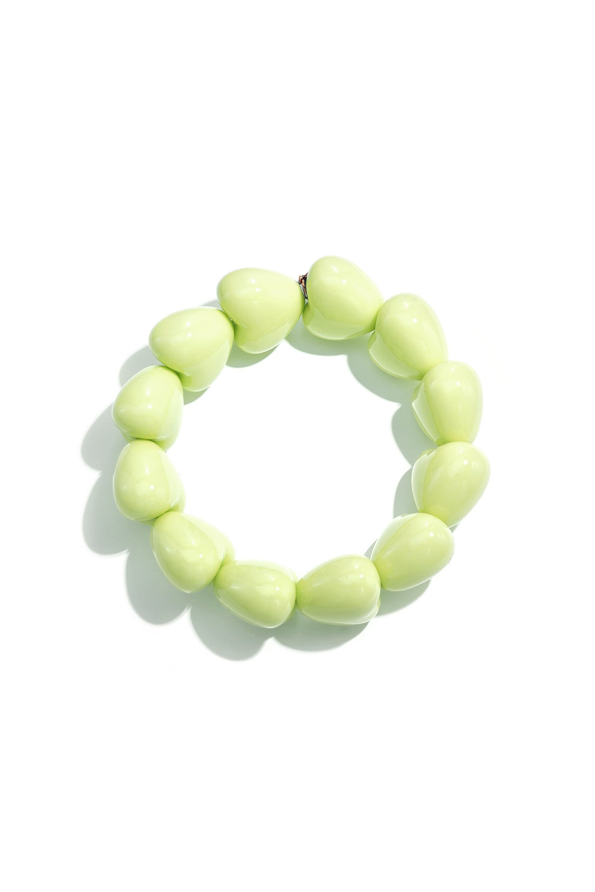 Bracelet with chunky heart beads