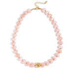 Statement necklace with heart-shaped beads
