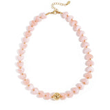 Statement necklace with heart-shaped beads