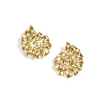 Spiral shell statement earrings