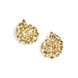 Spiral shell statement earrings
