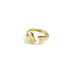 Adjustable ring with playfully shaped hearts