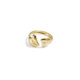 Adjustable ring with playfully shaped hearts