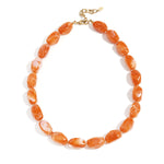 Necklace with organic beads