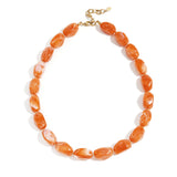Necklace with organic beads