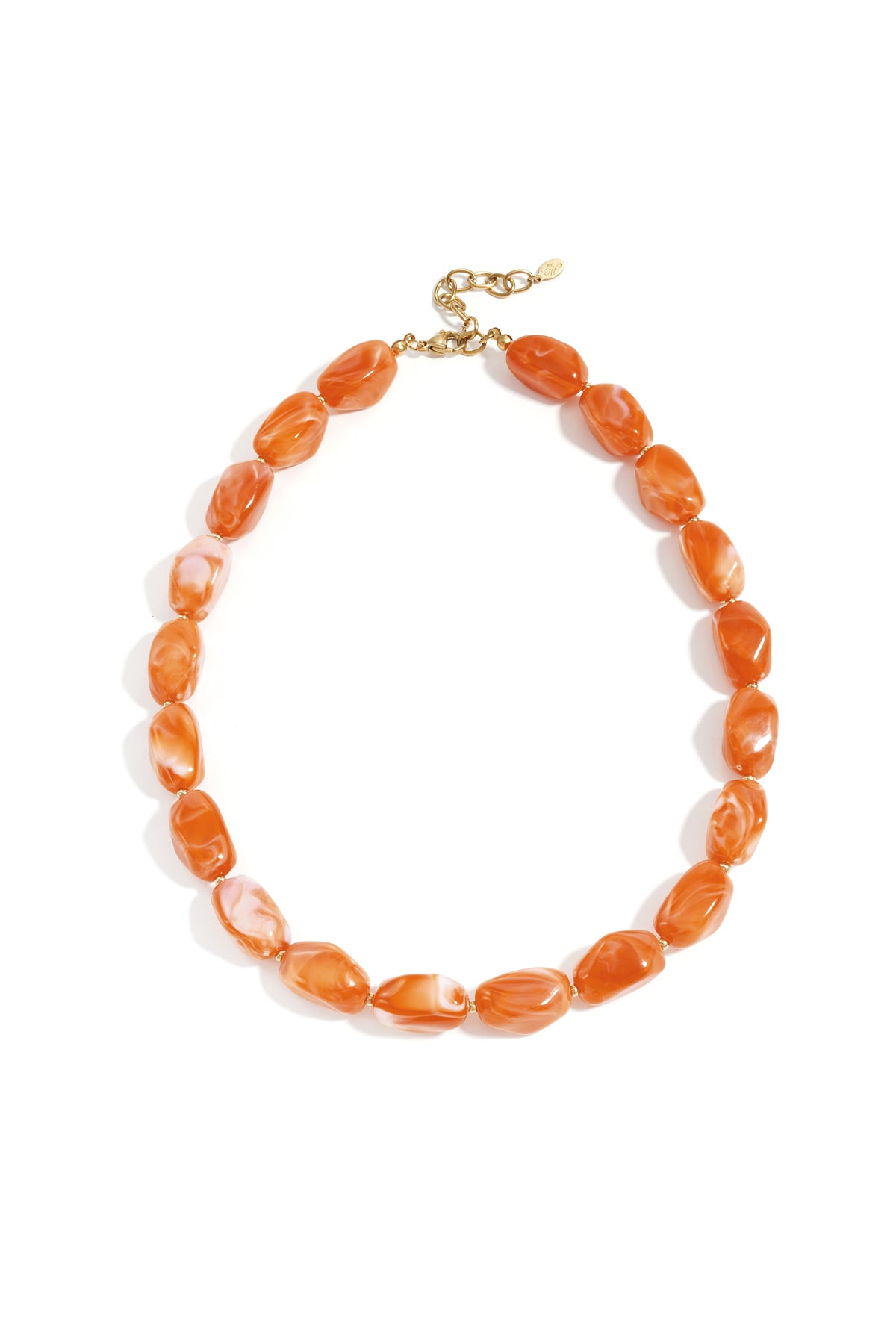 Necklace with organic beads