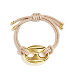 Satin cord bracelet with button detail