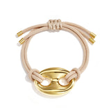 Satin cord bracelet with button detail