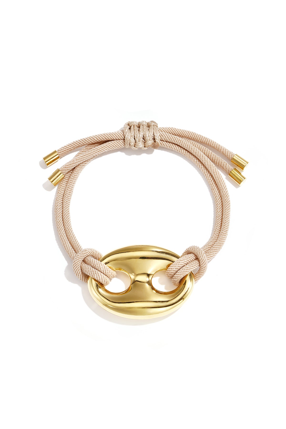 Satin cord bracelet with button detail