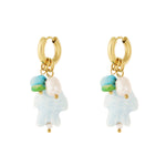 Fish and 2 pearls Earrings