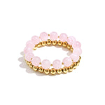 Bracelet set with round beads