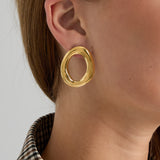 Oval earrings with an organic shape