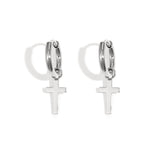 Earrings Faith Silver Color Stainless Steel