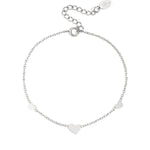 Classic bracelet with hearts - stainless steel