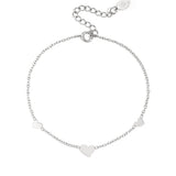 Classic bracelet with hearts - stainless steel