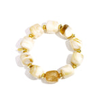 Beaded bracelet with statement glitter bead