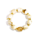 Beaded bracelet with statement glitter bead