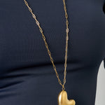 Stainless Steel Long Necklaces Heart Casual Daily Simple Series Women's jewelry