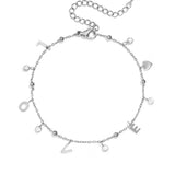 Love bracelet with dangling stones
