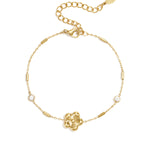 Stainless Steel Charm Bracelets Flower Simple Daily Simple Series Women's jewelry