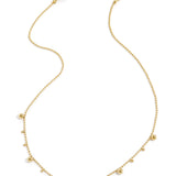Necklace with alternating balls