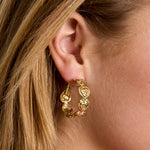 Heart hoop earrings