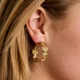 Heart hoop earrings