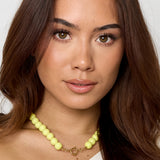 Beaded necklace with front closure - 12mm