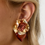 Iron Drop Earrings Flower Daily Ethnic Series Women's jewelry