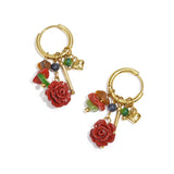 Stainless Steel Drop Earrings Flower Casual Daily Simple Series Women's jewelry